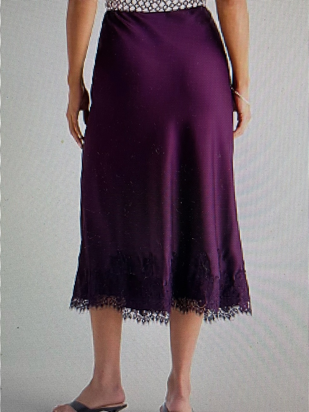 Worthington Womens Purple A-Line Skirt - Picture 2 of 3